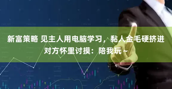 新富策略 见主人用电脑学习，黏人金毛硬挤进对方怀里讨摸：陪我玩～